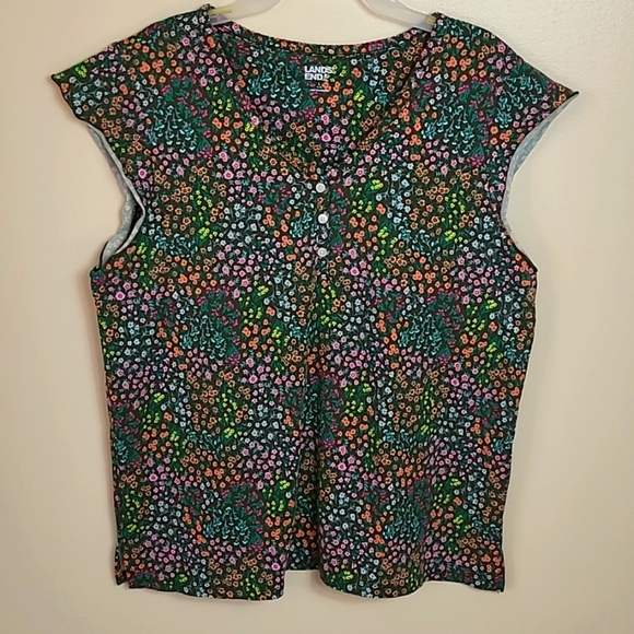 Lands end floral top size L nwt - Picture 1 of 7